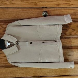 Classy Beige Faux Suede Time & Tru Women's Long-Sleeve Crop Jacket NWT XL